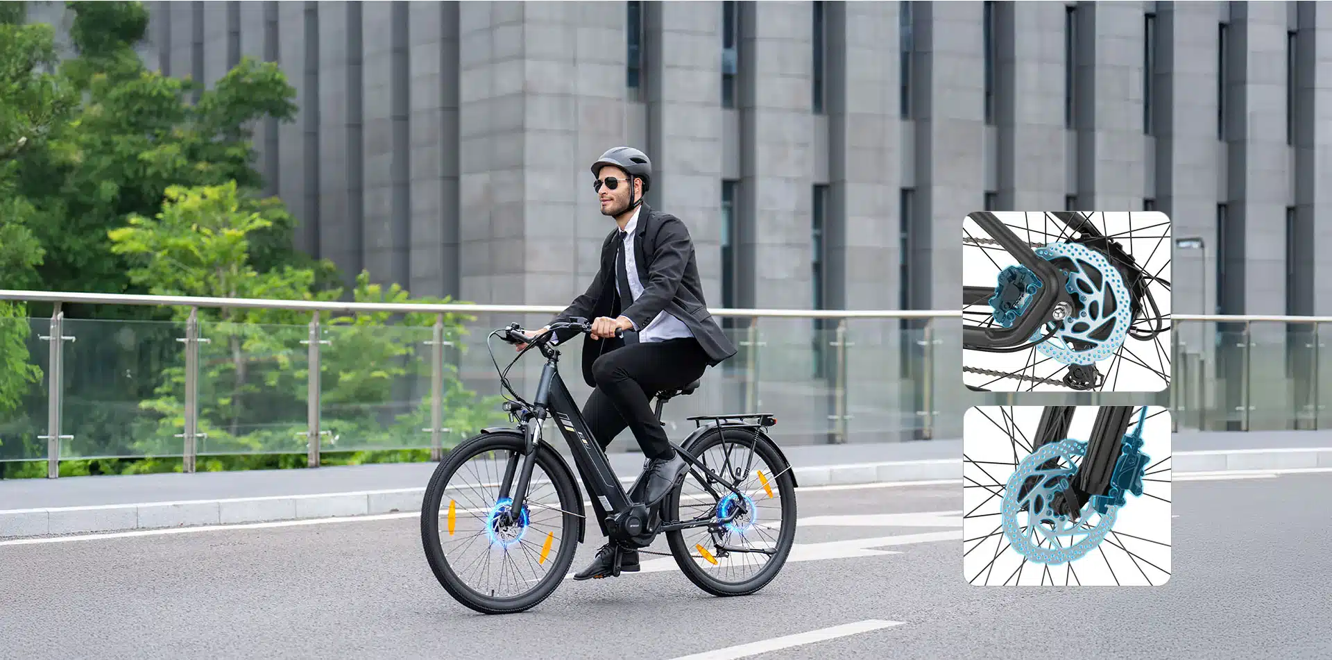 Hidraulikus tárcsafék városi elektromos kerékpáron